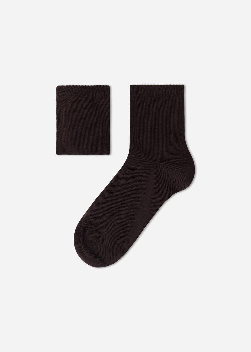 Black Breathable Material Short Socks, Kids, 5501_755, large image number 0
