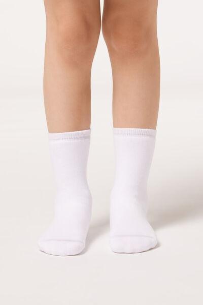 White Short Socks, Kids Unisex, , medium