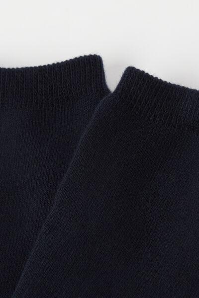 Blue Terry Cotton Socks, Kids Boys, , large image number 1