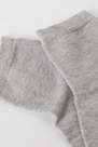 Grey Fleece Short Light Cotton Socks, Kids Boys