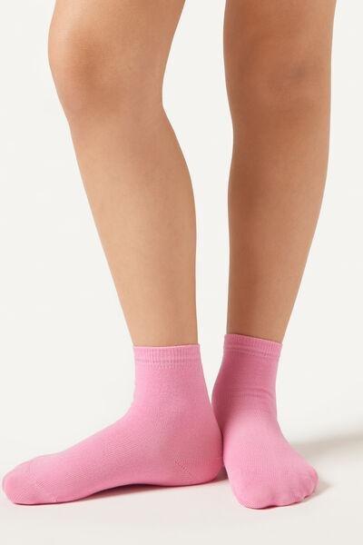 Pink Short Light Socks, Kids Unisex, , large image number 0