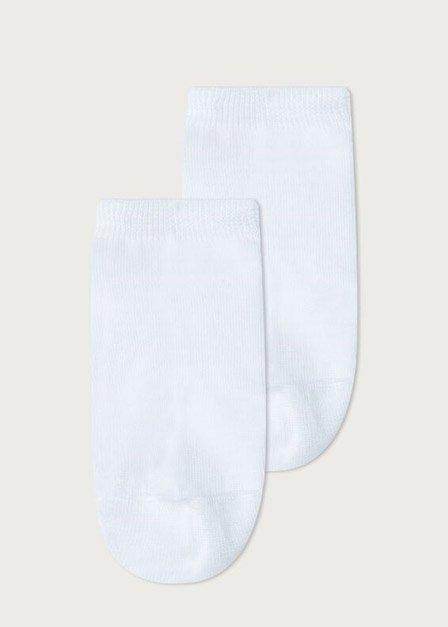 White Light Cotton Ankle Socks, Kids Boys, , large image number 0