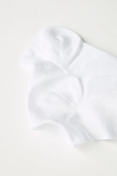 جوارب كاحل من القطن الأبيض ال"اتح ، الأولاد الصغار, White, medium