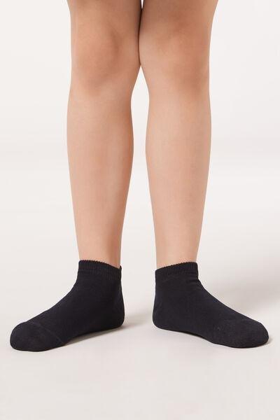 Calzedonia - Blue Light Cotton Ankle Socks, Kids Boys