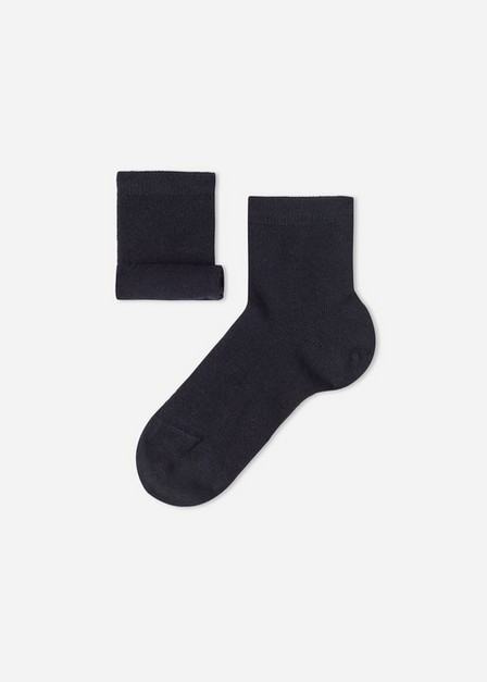 Calzedonia - Blue Cashmere Short Socks, Kids
