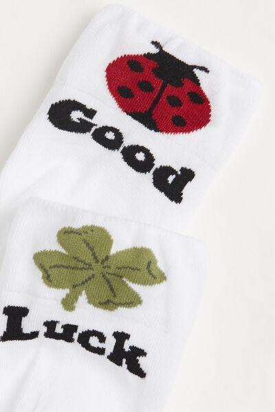 Good Luck White Girls' Good Vibes Short Socks, , large image number 0
