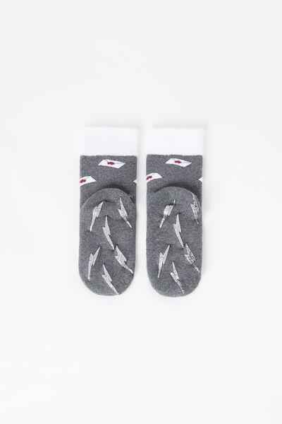 Grey Harry Potter Non-Slip Socks, Kids Unisex, , large image number 1
