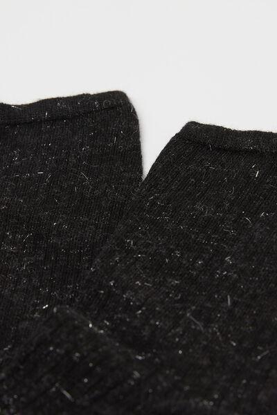 Black Short Sport Socks, Kids Unisex, , large image number 1