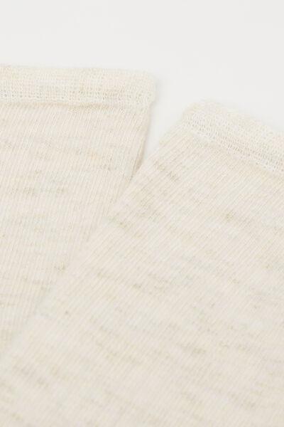 White Short Cashmere Socks, Kids Girls, 5501_208D, medium