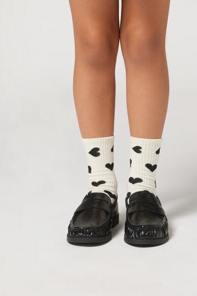White Sport Socks, Kids Girls, , large image number 0