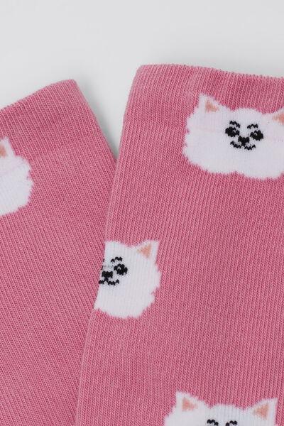 Pink Dogs Patterned Socks, Kids Girls, , large image number 1