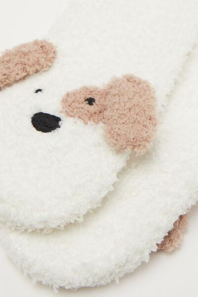 White Non-Slip Cotton Socks, Kids Boys, 5501_532D, large image number 1