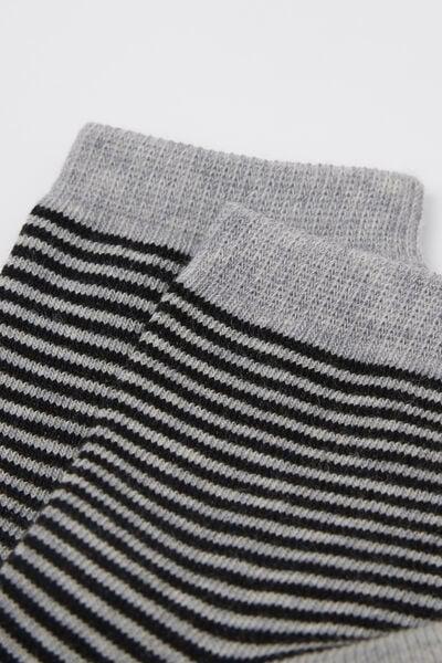 Grey Patterned Cotton Socks, Kids Unisex, 5501_688D, medium