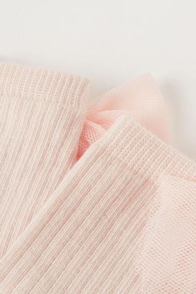 Pink Short Ruffle Socks, Kids Girls, , large image number 2