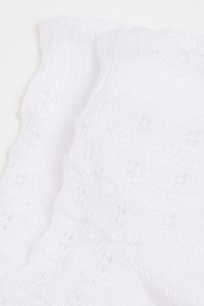 White Openwork Socks, Kids Girls, , large image number 2