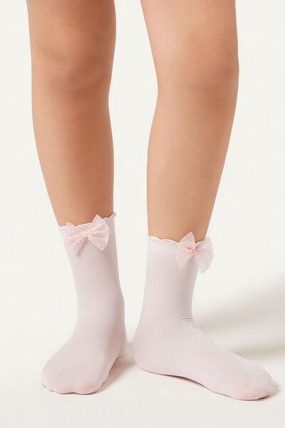 Pink Glitter Socks, Kids Girls, 5501_5464, medium