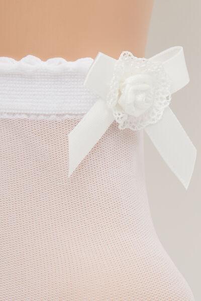 White Bow And Lace Socks, Kids Girls, 5501_5466, medium
