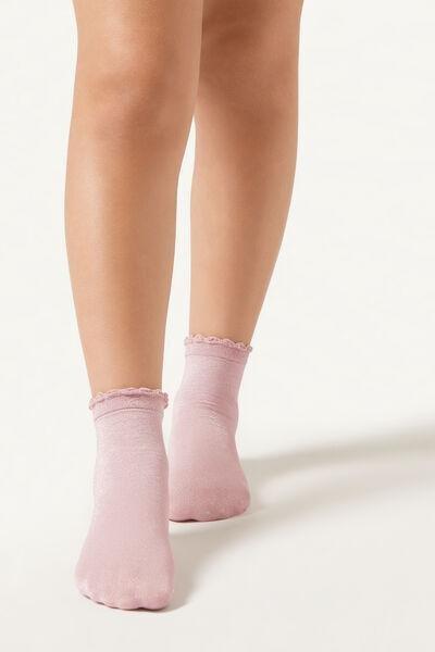 Pink Glitter Socks, Kids Girls, Pink Glitter, medium