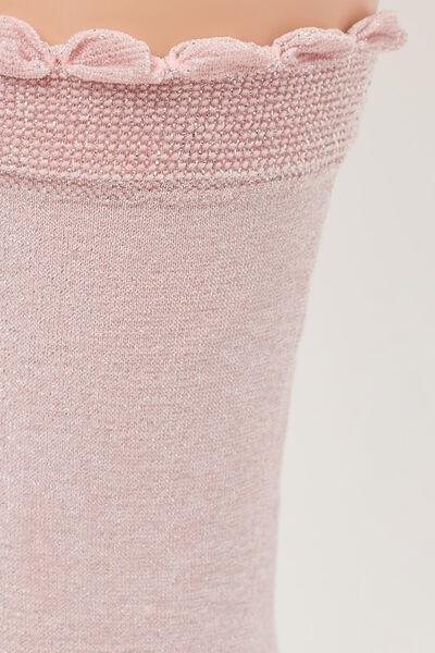 Pink Glitter Socks, Kids Girls, Pink Glitter, medium