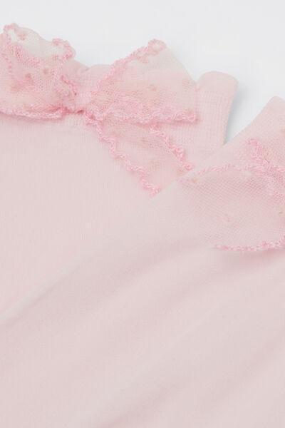 Pink Elegant Sheer Short Socks, Kids Girls, 5501_5382, medium