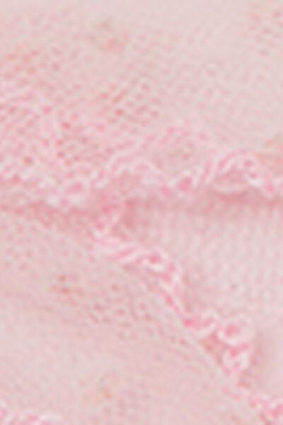 Pink Elegant Sheer Short Socks, Kids Girls, 5501_5382, large image number 3