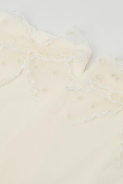 White Elegant Sheer Short Socks, Kids Girls, 5501_5556, medium
