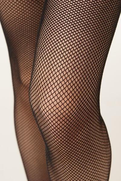 Sheer-To-Waist Micro net Tights, Black , Kids Girls, Black, large image number 4