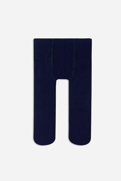 Blue Super Opaque Cashmere Tights, Kids Unisex, , large image number 0
