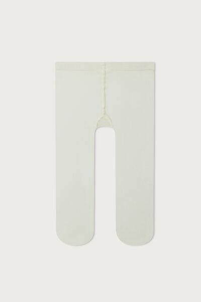 White Super Opaque Cashmere Tights, Kids Unisex, , large image number 0