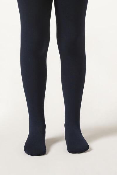 Blue Thermal Tights, Kids Girls, , large image number 3