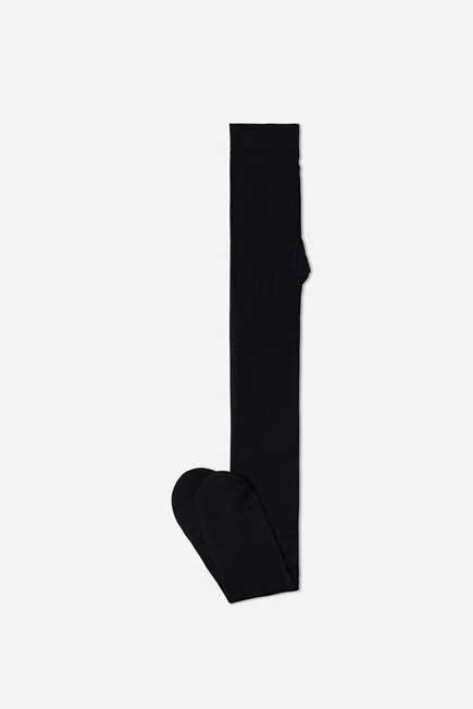 Black Thermal Tights, Kids Girls, Black, large image number 0