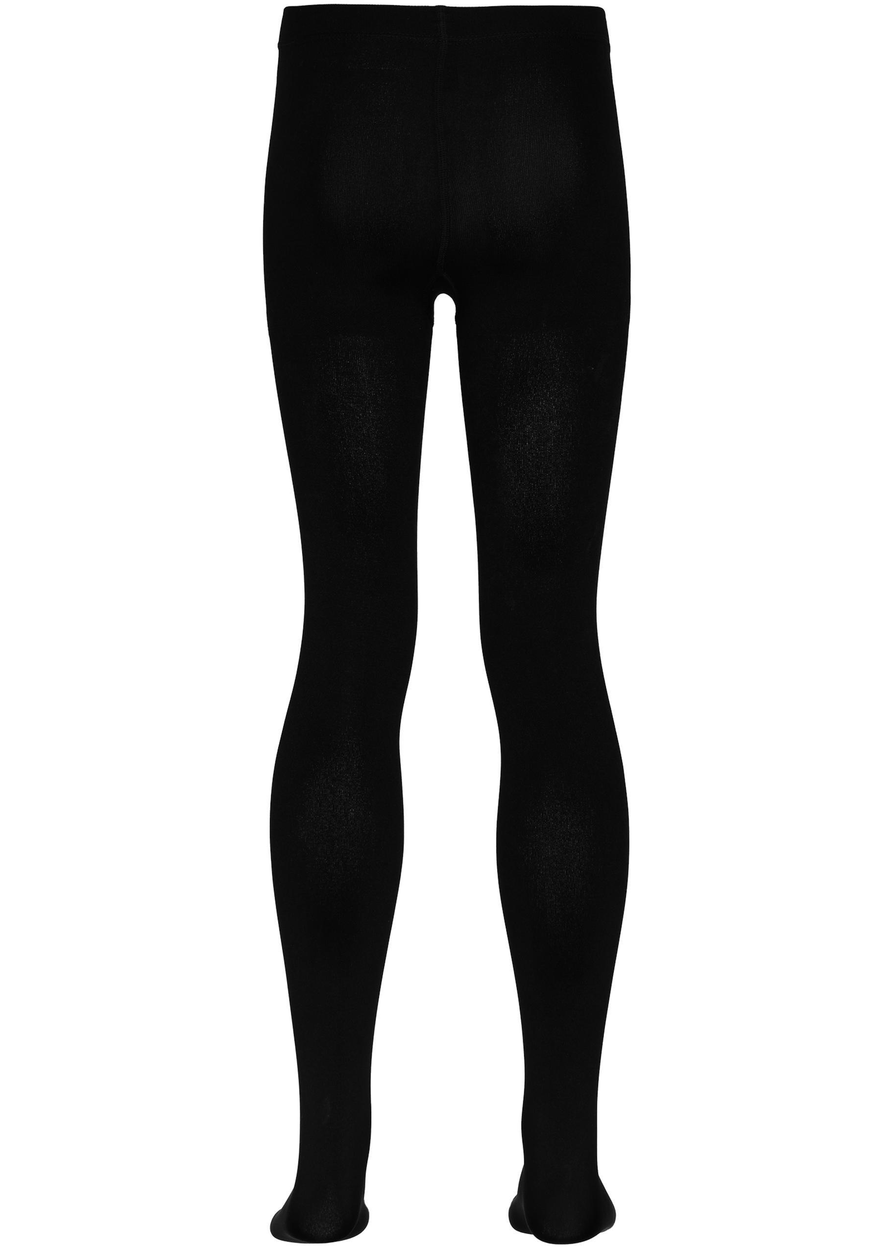 Black Thermal Tights, Kids Girls, Black, large image number 2