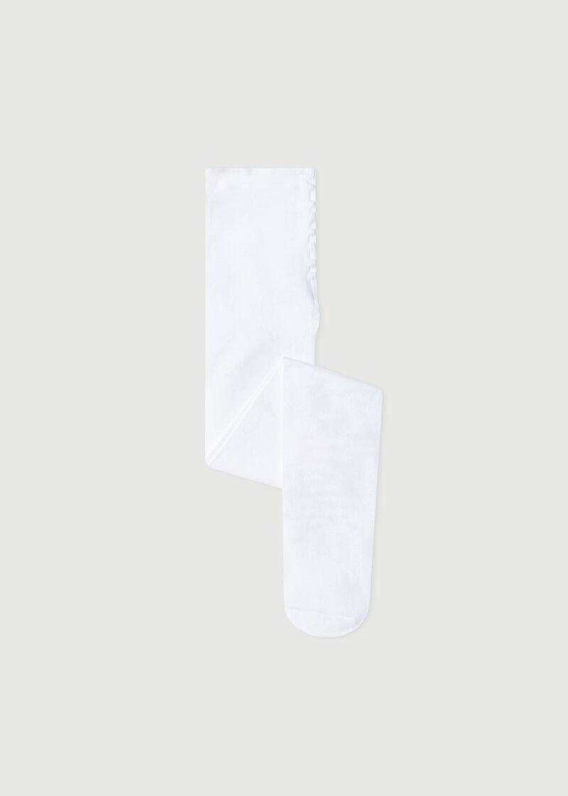 White Soft Touch 50 Denier Tights, Kids Girls, , large image number 0
