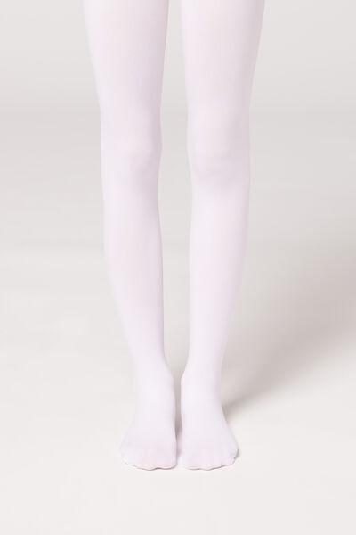White Soft Touch 50 Denier Tights, Kids Girls, , large image number 3