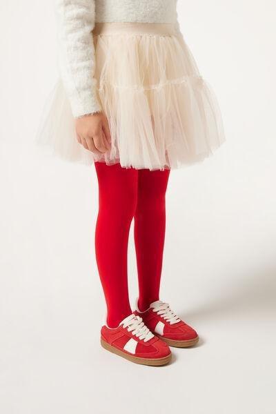 50 Denier Soft Touch Tights, Red, Kids Girls, , large image number 1