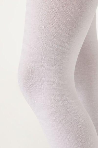 Eco Organic Cotton Tights, White, Kids Girls, White, large image number 5