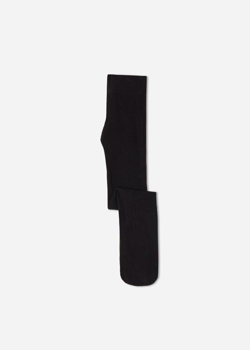 Black Eco Tights, Kids Girls, , large image number 0