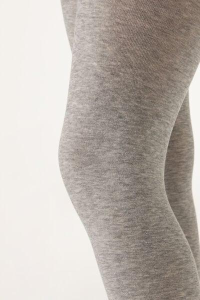 Eco-Sustainable Organic Cotton Tights, Grey, Kids Girls, Grey Blend, large image number 5