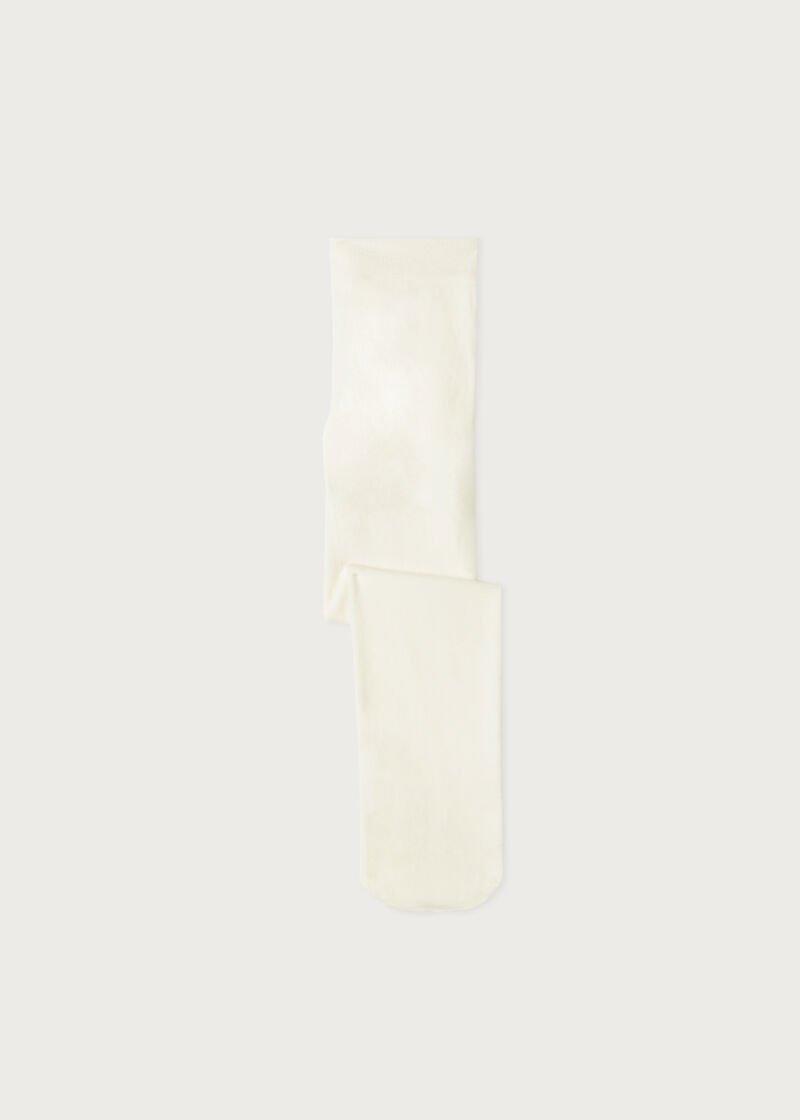 White Eco Tights, Kids Girls, , large image number 0