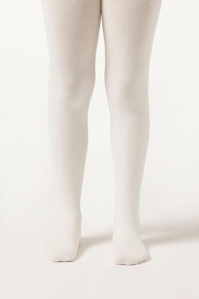 White Eco Tights, Kids Girls, , large image number 3