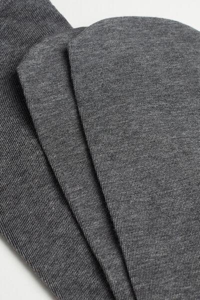 Dark Grey Melange Eco Tights, Kids Girl, , large image number 1