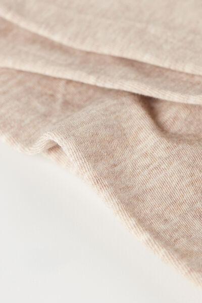 Beige Eco Cotton Tights, Kids Girl, , large image number 1