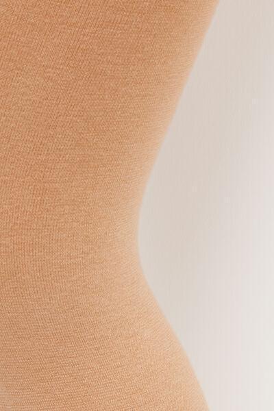 Opaque Eco Cotton Tights, Camel, Kids Girls, Camel, medium