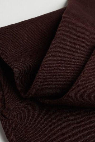 Eco-Sustainable Organic Cotton Tights, Brown, Kids Girls, Blue, large image number 3