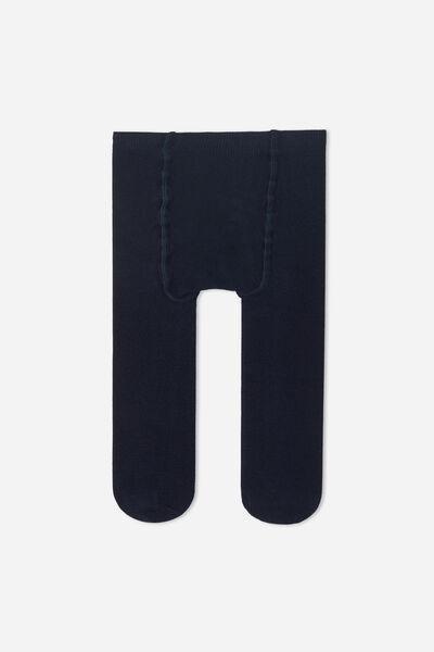 Blue Newborn Eco Cotton Tights, , large image number 0