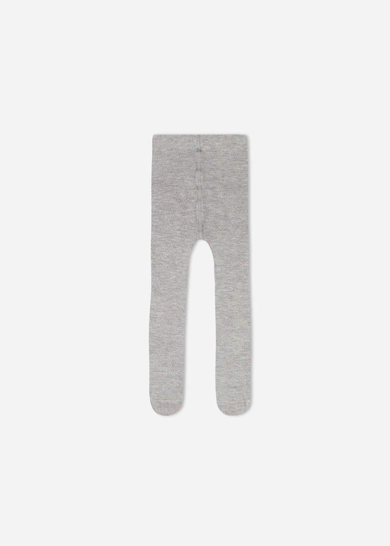 Grey Eco Cashmere Tights, Kids Unisex, , large image number 1