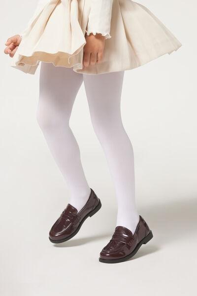 50 Deniers Soft Touch Tights, White, Kids Girls, , medium
