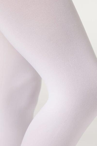 50 Deniers Soft Touch Tights, White, Kids Girls, White, large image number 3