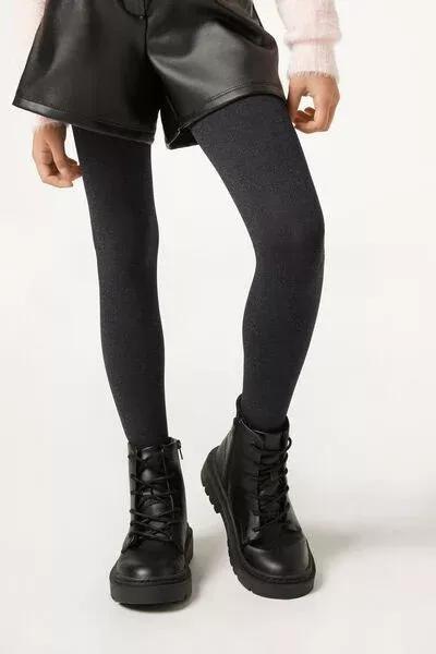 50 Denier Soft Touch Tights, Grey, Kids Girls, Grey Blend, large image number 1