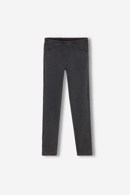 Grey Denim Leggings Jeans Basic, Kids Girls, , large image number 0